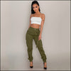 Pantalon vert militaire femme