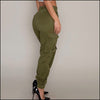 Pantalon vert militaire femme