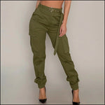 Pantalon vert militaire femme
