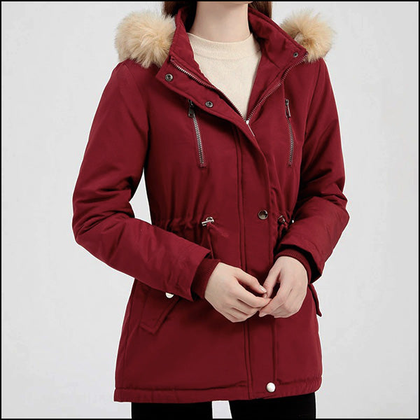 Parka femme militaire avec fourrure