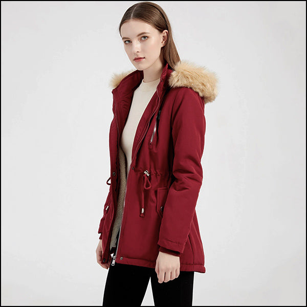 Parka femme militaire avec fourrure