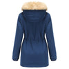 Parka militaire bleu femme