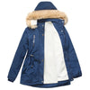 Parka militaire bleu femme