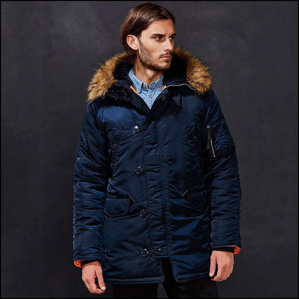 Parka militaire bleu marine