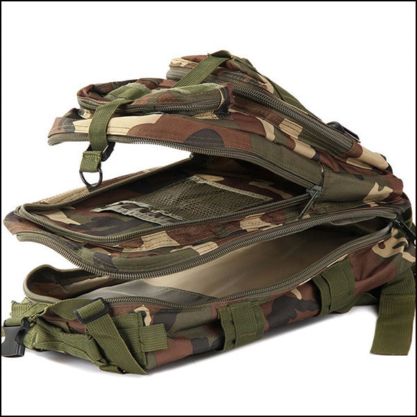 Sac à Dos Militaire 15L Camouflage Kaiyei - Imperméable Multi-Poches Vélo Randonnée
