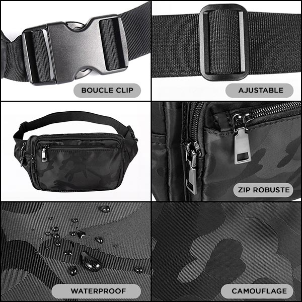 Sac banane camouflage