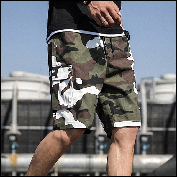 Short imprimé camouflage