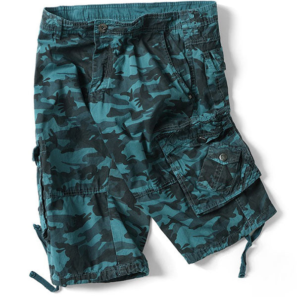 Short militaire bleu