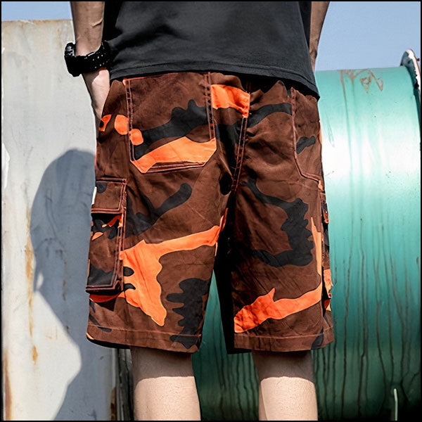 Short orange homme