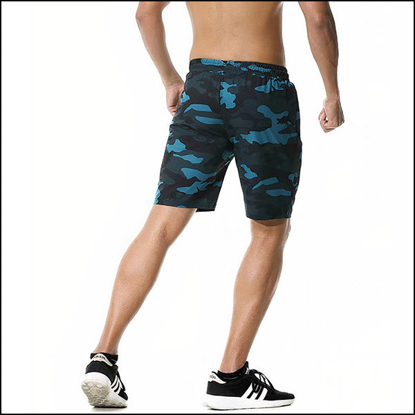 Short running homme bleu