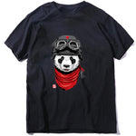 T-shirt panda aviateur