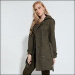 Trench militaire femme