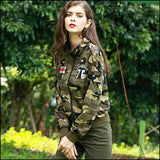 Veste militaire motif camouflage femme